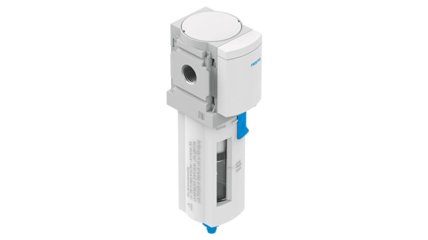 Festo MS series 1μm G 1/8 0bar to 14 bar Pneumatic Filter 360L/min max with Manual drain