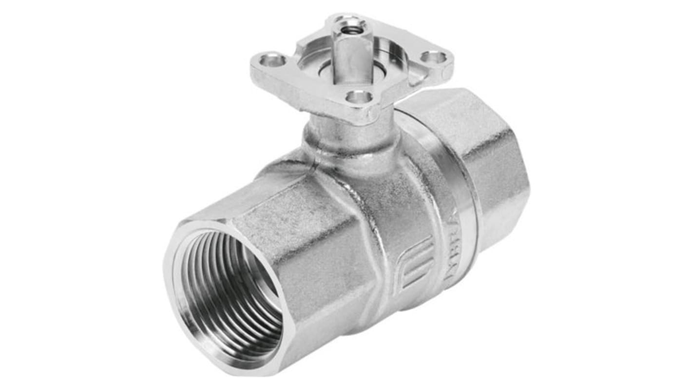 Festo Nickel Plated Brass 2 Way, Ball Valve, 40bar Operating Pressure