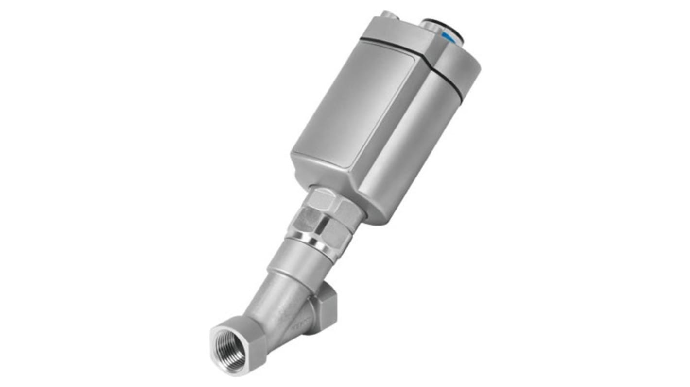 Válvula de accionamiento neumático Festo, VZXA-A-TS6-25-M2-V13T-16-K-75-20-PR-V4 Asiento de ángulo