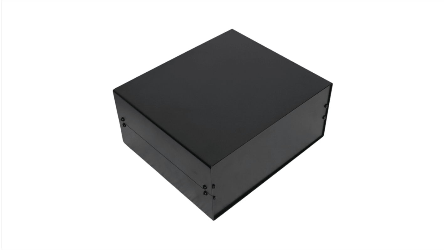 Custodia in alluminio RS PRO in Alluminio 300 x 367 x 134mm, col. Nero, IP40