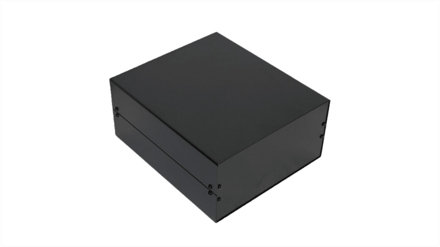 Custodia in alluminio RS PRO in Alluminio 367 x 300 x 134mm, col. Nero, IP40