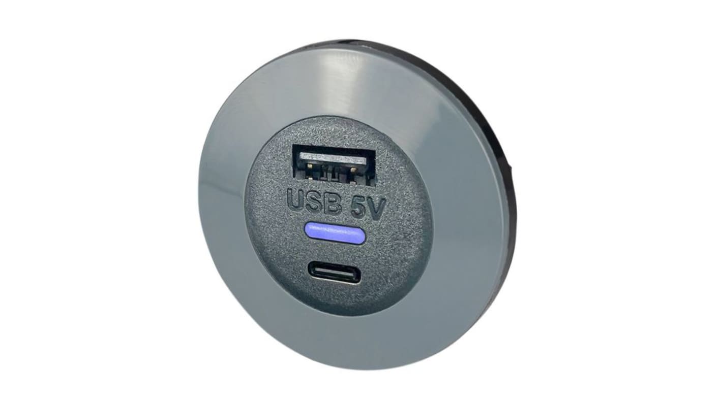 Caricabatteria da automobile dual USB, ingresso 32V cc, uscita 5V cc, 3.6A, USB