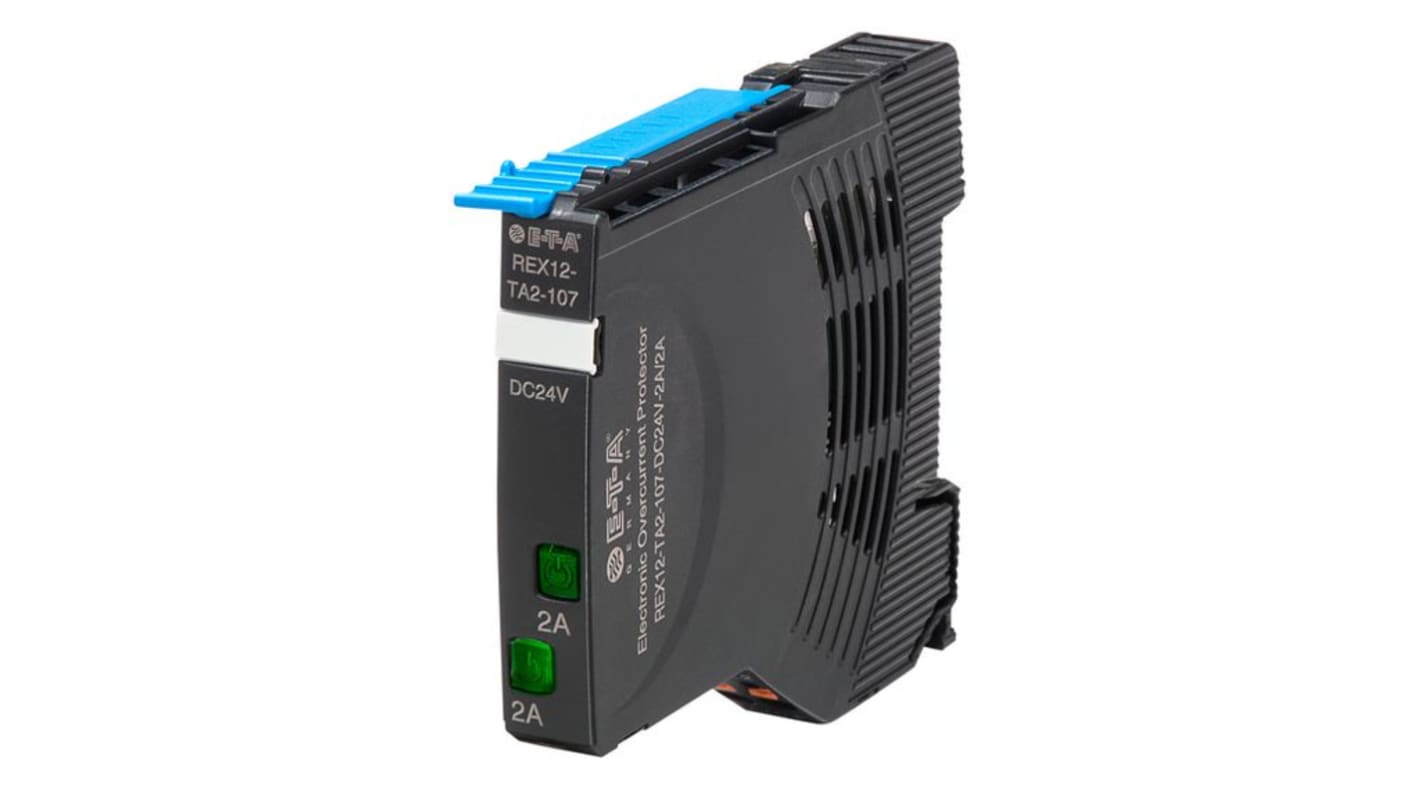 ETA 1 → 10 Electronic Circuit Breaker 3A 24V REX12, 2 channels , DIN Rail Mount