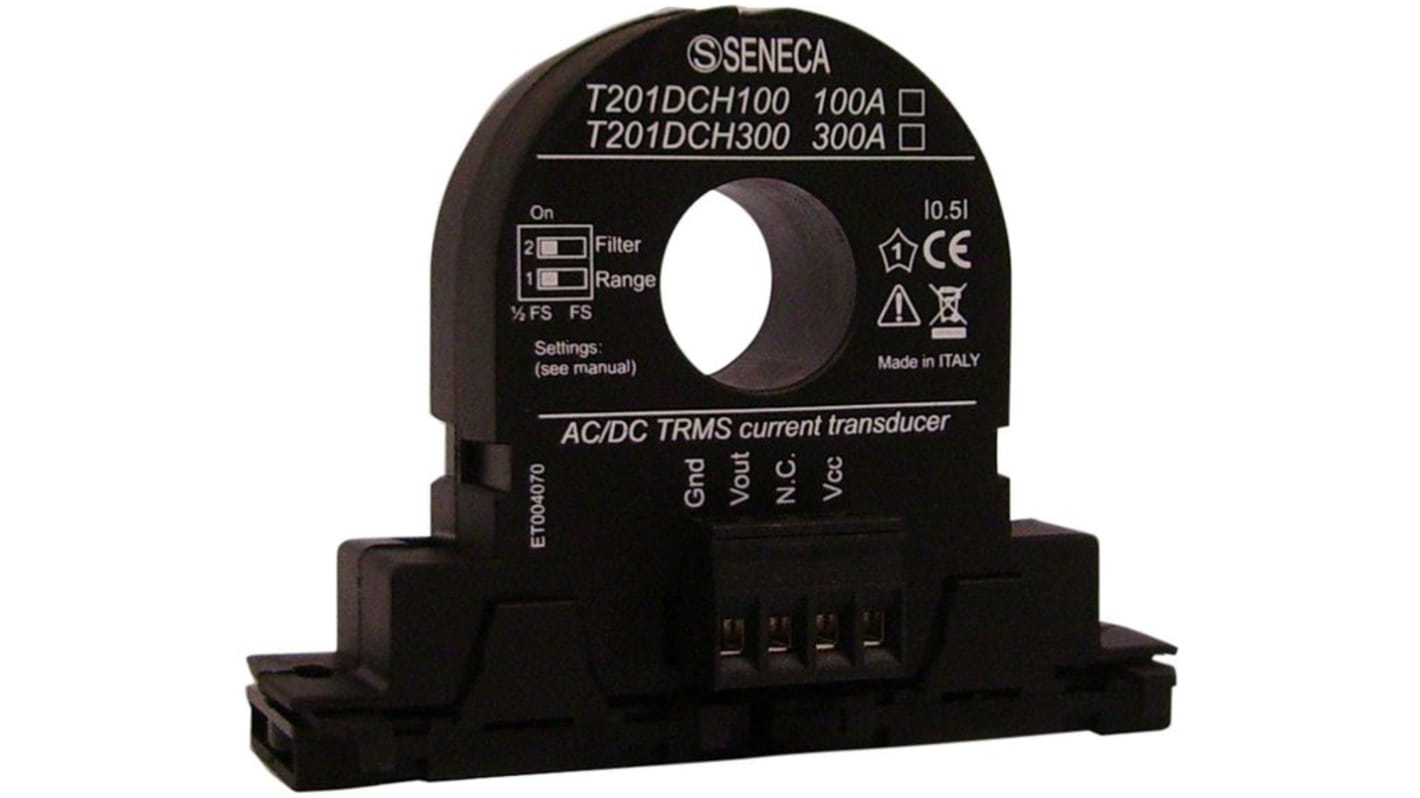 Przekładnik prądowy prąd wej 100A Seneca prad wyj 4 → 20 mA Transformator prądowy na szynę DIN