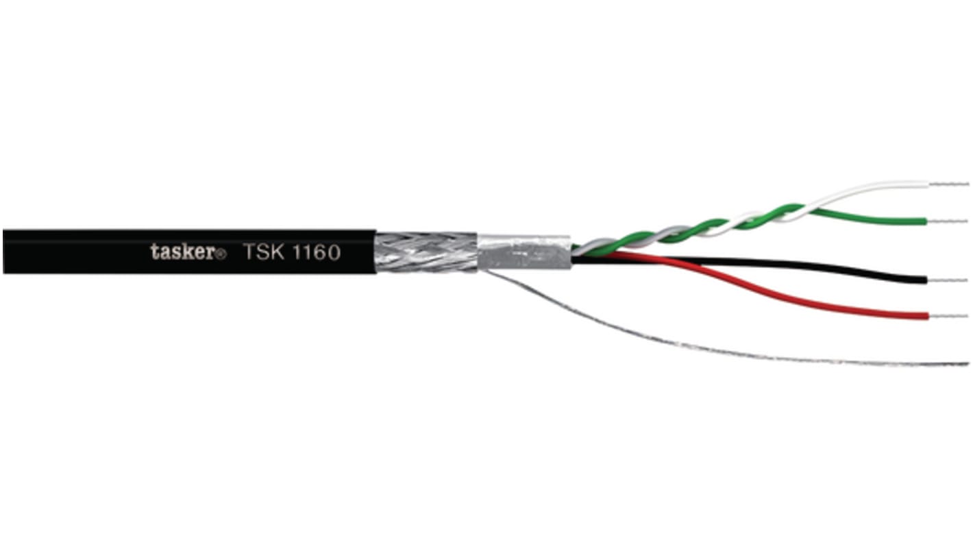 Tasker Audiokabel Audiokabel 4-adrig 0,13 mm2 PVC, Außen-ø 5.2mm, L. 50m