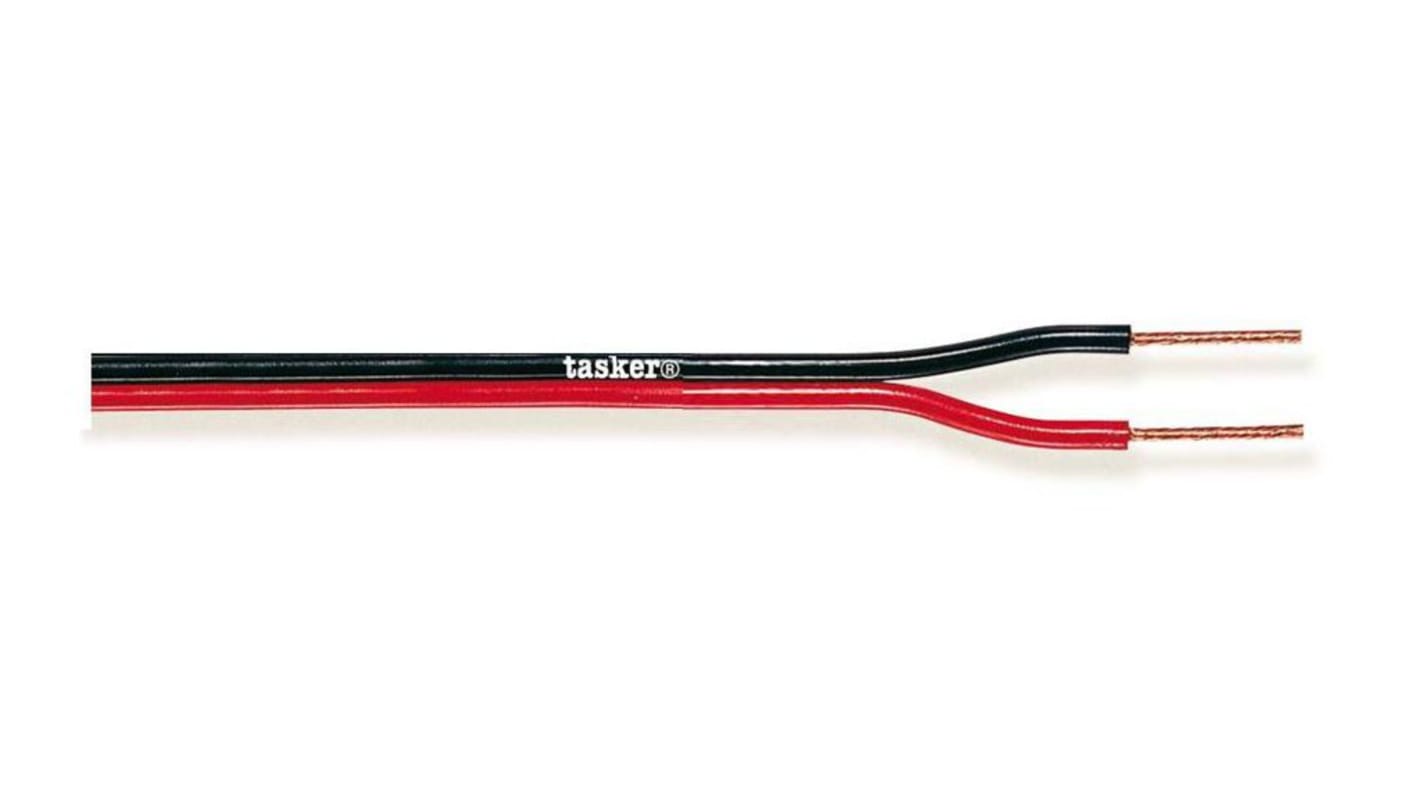 Tasker Audiokabel Audiokabel 2-adrig 2x0,50 mm² PVC, Außen-ø 2.20x4.40mm, L. 100m