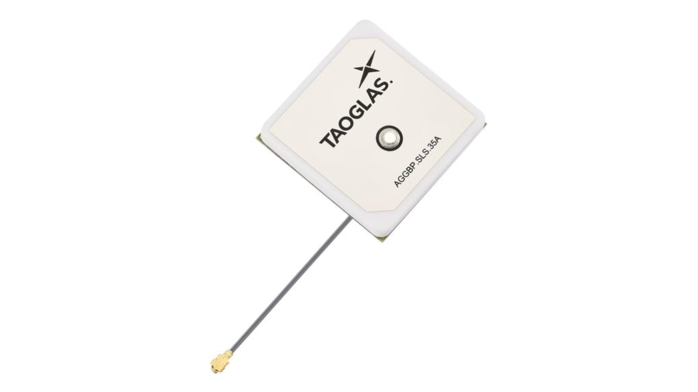 Taoglas GPS Multiband-Antenne, Intern, 1,57 → 1,61 GHz, Vierkant, U.FL, 2.8dBi, 60mm