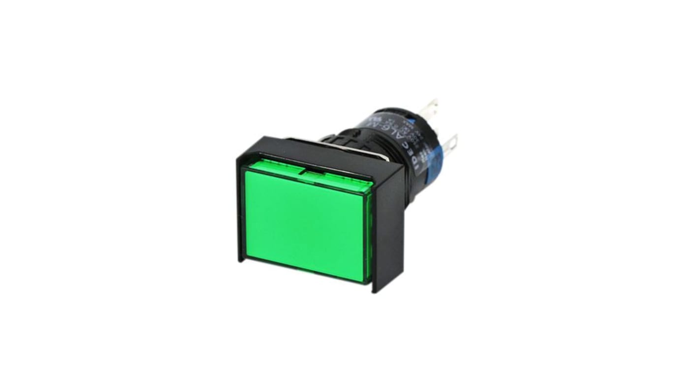 Idec AL2H Series Illuminated Push Button Switch, Momentary, Panel Mount, 12mm Cutout, 2CO, 220V, IP65