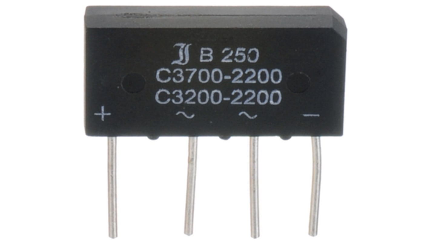 Diotec Brückengleichrichter, 1-phasig 5.8A 160V THT SIP 4-Pin