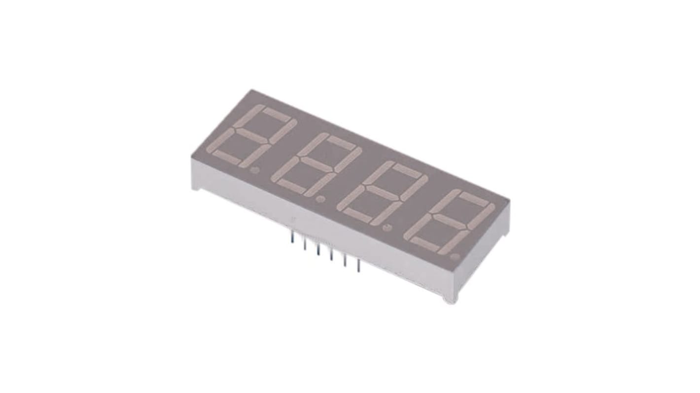 F511SURWA/S530-A3 Everlight 4 Digit 7-Segment LED Display, Red 15 14.2mm