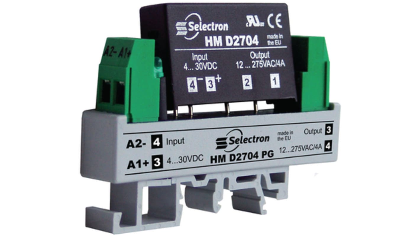 Selectron HM Series Solid State Relay, 3 A Load, Profile Housing Mount, 60 V ac/dc Load, 30 V ac/dc Control