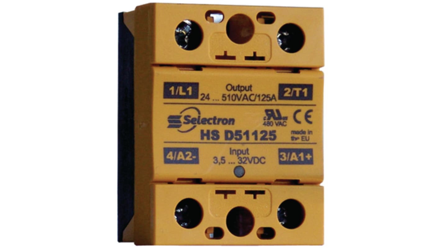 Selectron HS Series Solid State Relay, 25 A Load, Panel Mount, 280 V ac Load, 32 Vdc Control