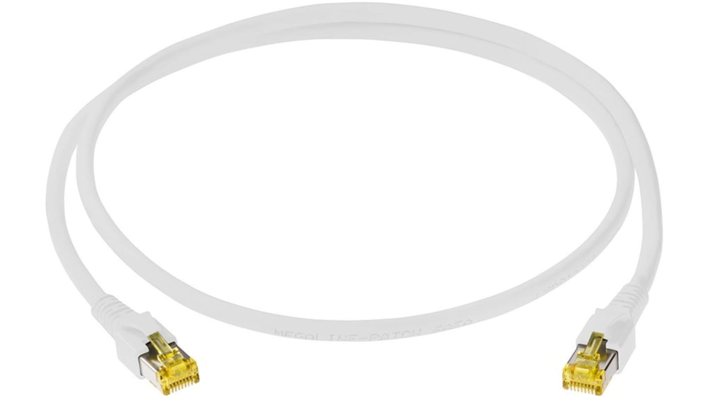 Câble cat 6a Leoni Kerpen catégorie 6a, Tresse de cuivre étamé, Gris, Longueur 50m PVC ignifuge, , avec connecteur
