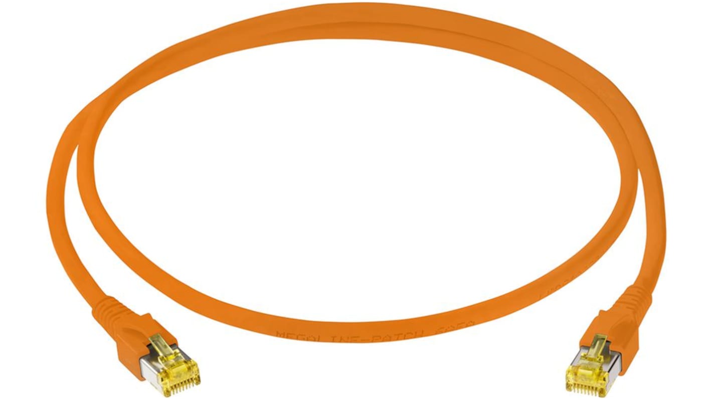 Kabel kat. 6a Cat6a długość 500mm Z zakończeniem Leoni Kerpen Ognioodporna izolacja PVC