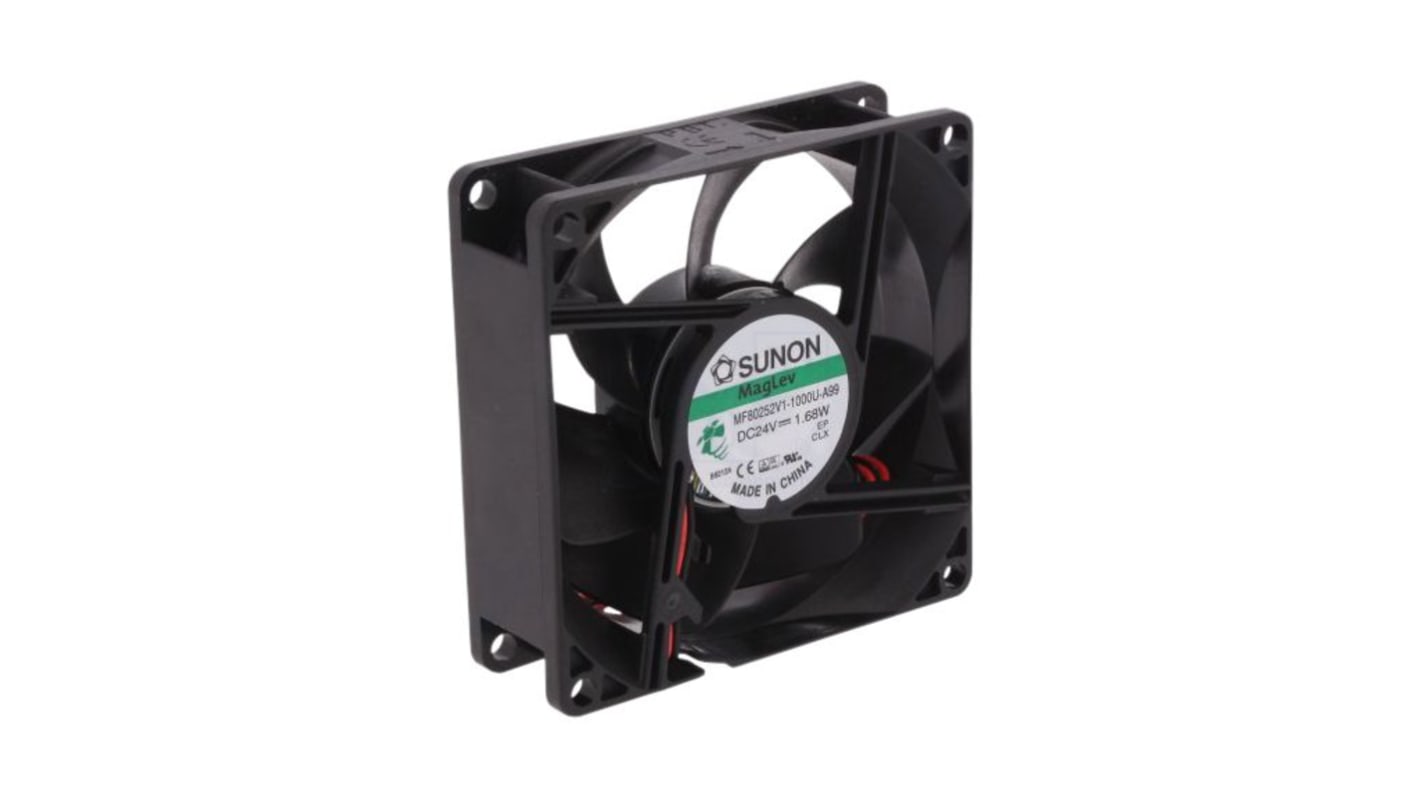 Ventilateur axial Sunon 24 V c.c., 33cfm, 80 x 80 x 25mm, 960mW