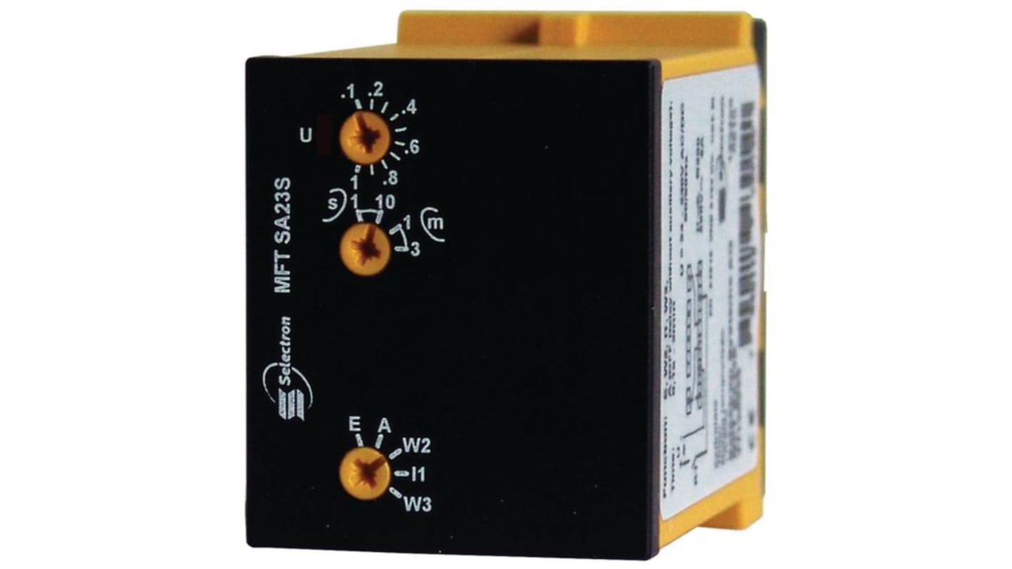 Selectron MFT SA23S Series Plug In Time Delay Relay, 24-240V ac/dc, 0.1 → 180s, 5-Function, DPDT