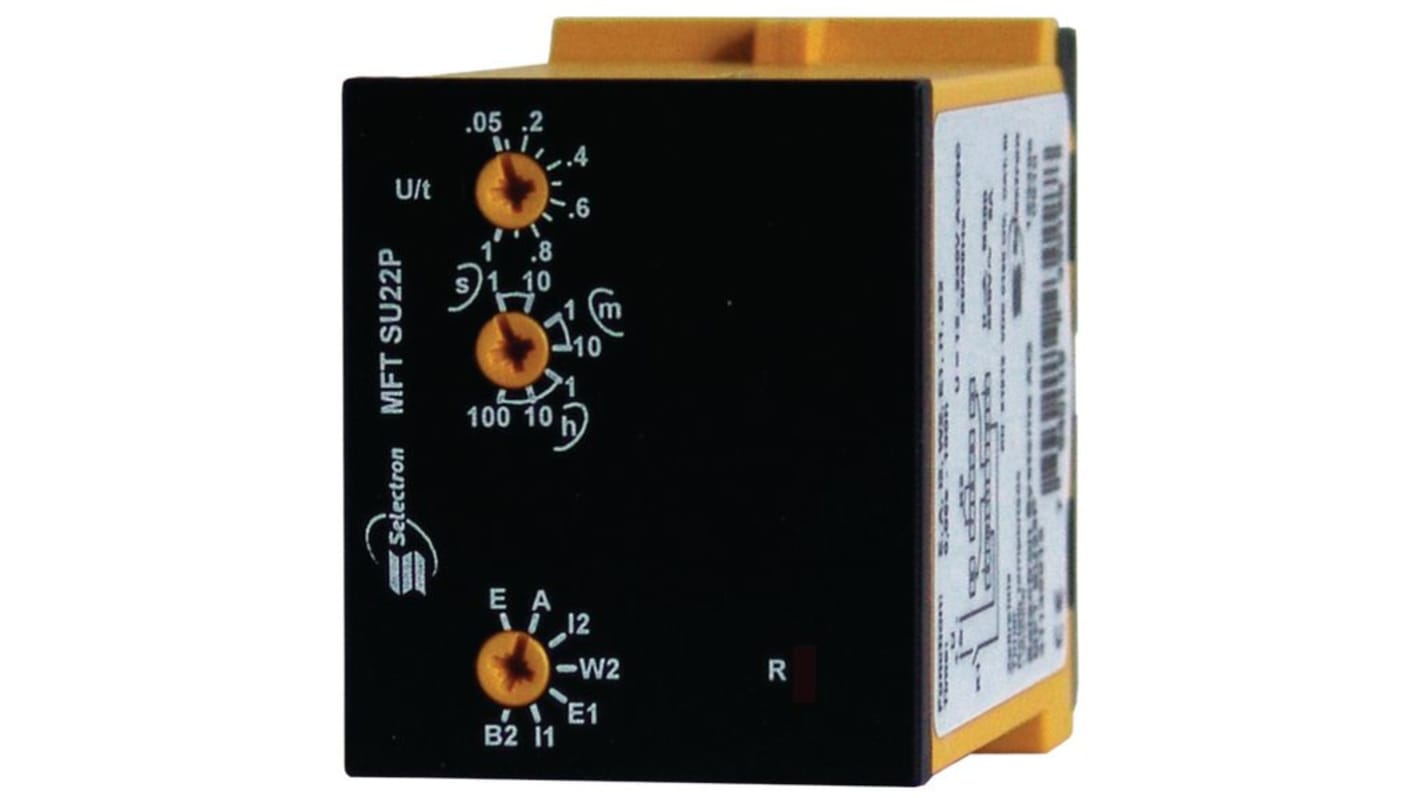 Selectron MFT SU22P Series Plug In Time Delay Relay, 12 → 240V, 2-Contact, 0.05 → 360000s, 7-Function,