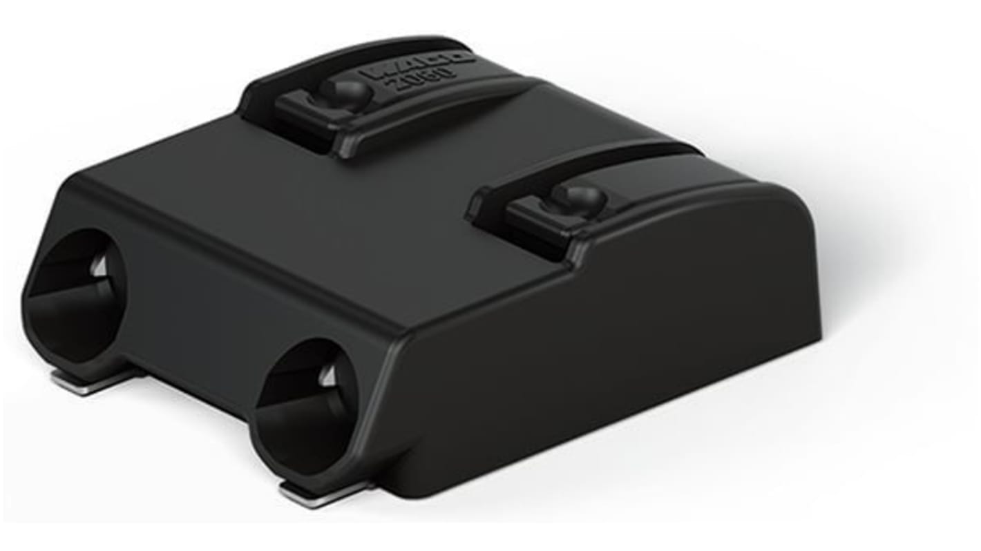 WAGO 2060 Series PCB Terminal Block, 2-Contact, 8mm Pitch, Push-In, 1-Row, Cage Clamp Termination