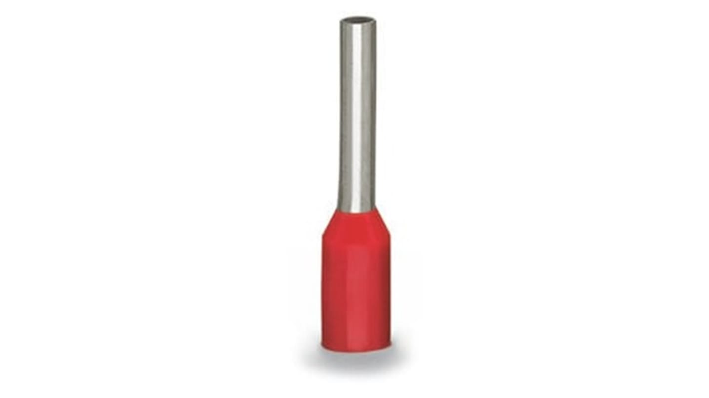 Capicorda WAGO, Isolato, Rosso, lunghezza pin 14mm