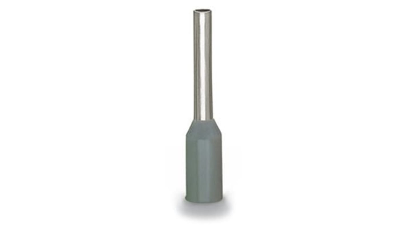 WAGO, 216 Insulated Ferrule, 12mm Pin Length, 3.3mm Pin Diameter, Grey