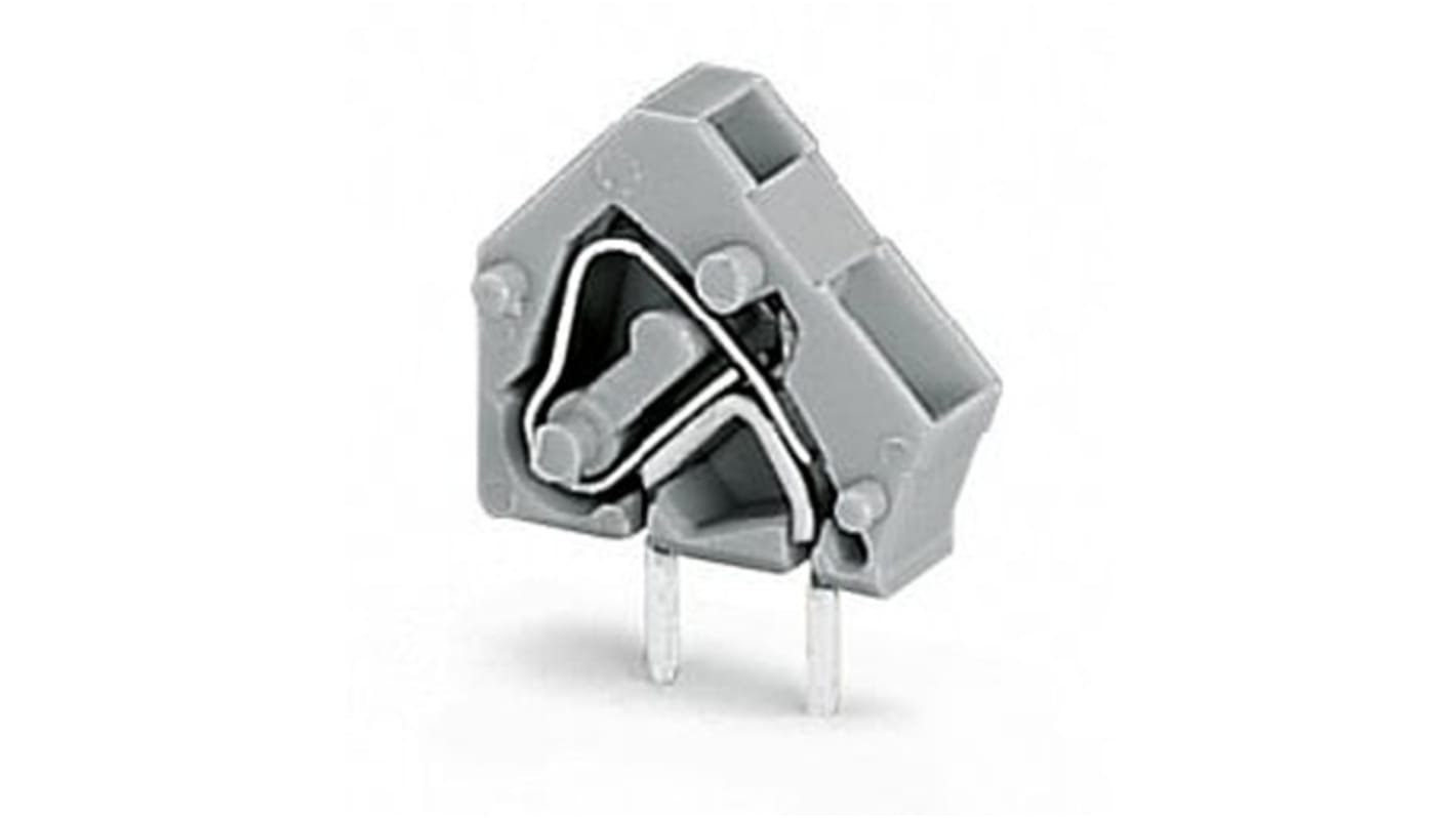 WAGO 236 Series PCB Terminal Block, 1-Contact, 5.08mm Pitch, Through Hole Mount, 1-Row, Cage Clamp Termination