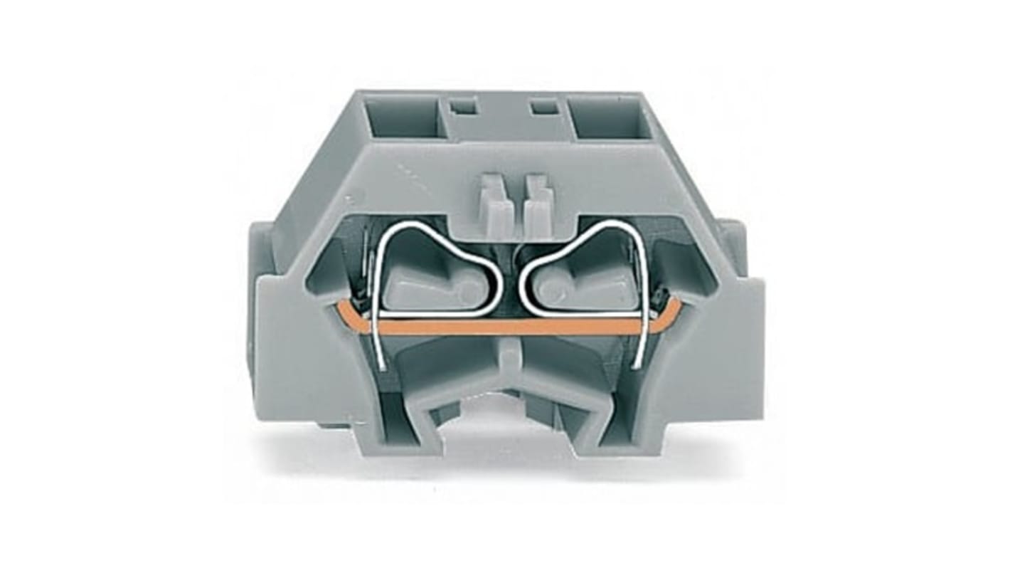 WAGO 260 Verbindungsklemme 4 Grau, 1.5mm², mit Käfigklemme