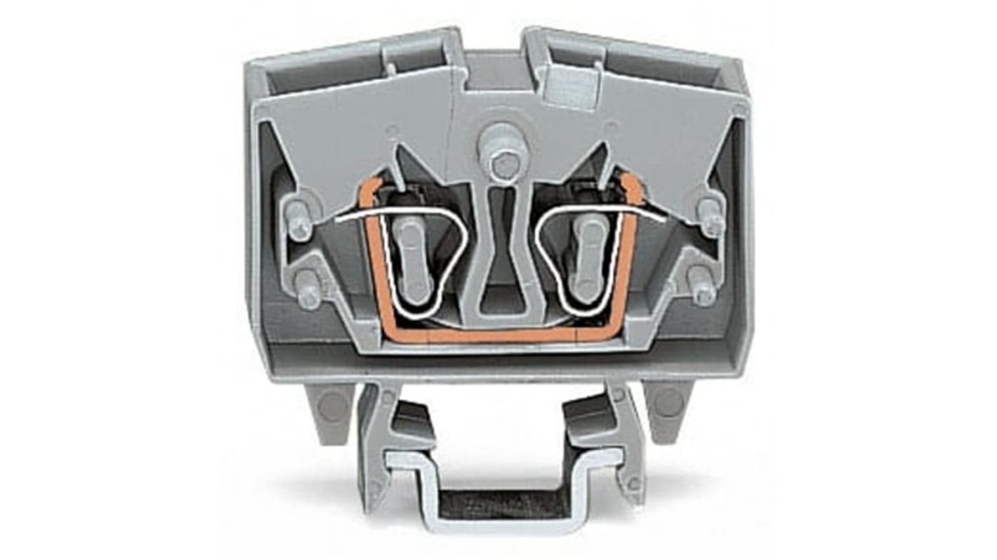 264 Series Grey Terminal Block, 2.5mm², 2-Level, Cage Clamp Termination