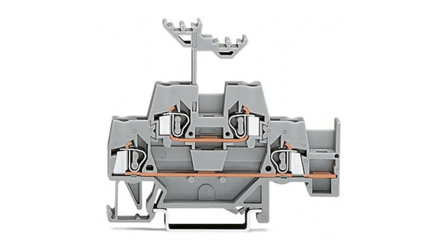 WAGO 280-520-1 280 Series Grey, 2.5mm², Double-Level, Cage Clamp Termination