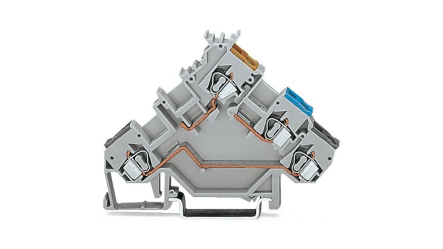 WAGO 280-560-1 280 Series Grey, 2.5mm², 3-Level, Cage Clamp Termination
