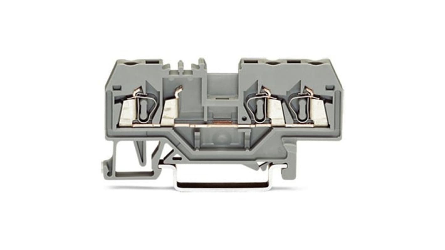 WAGO 280 Series Grey Terminal Block, 2.5mm², 3-Level, Cage Clamp Termination