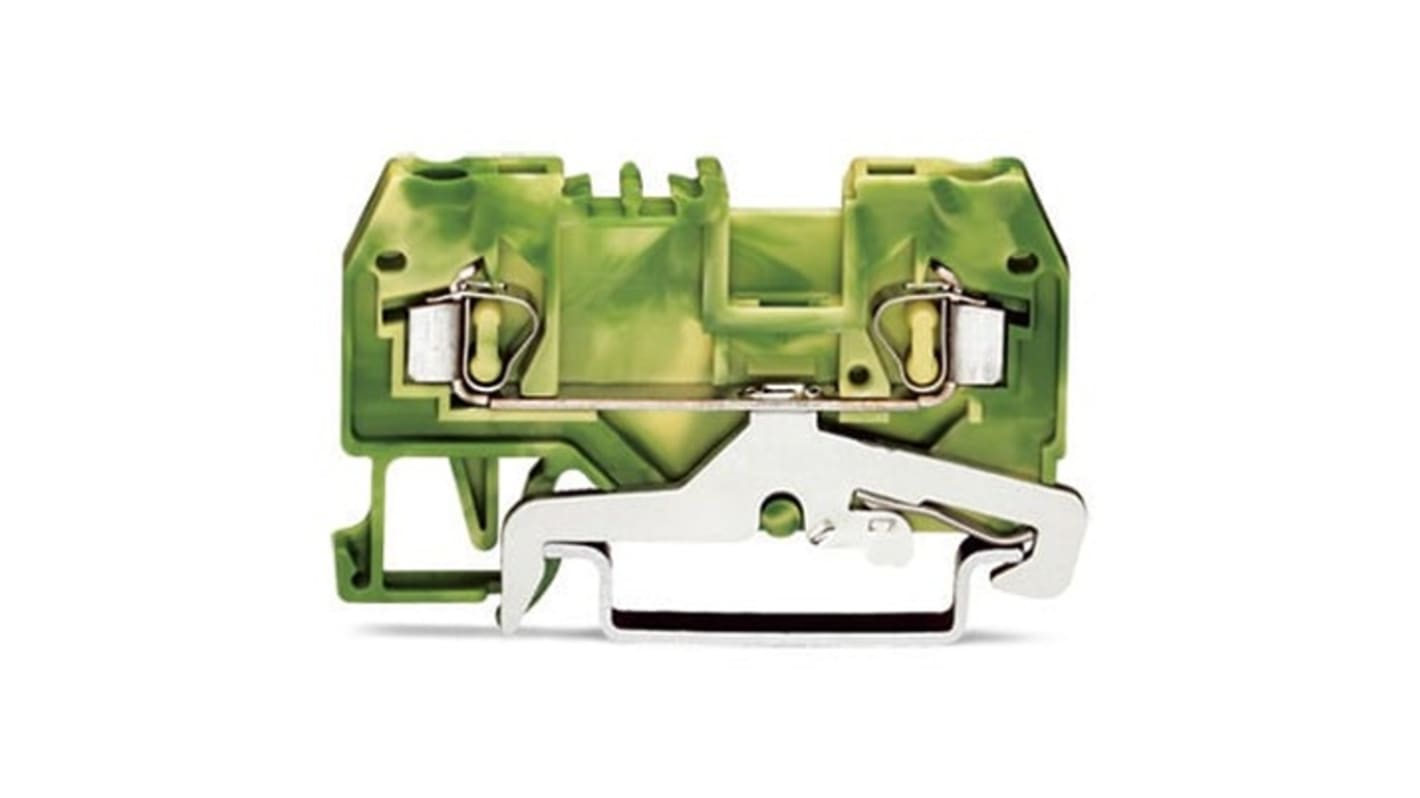 WAGO 280-907-1 280 Series Green/Yellow, 2.5mm², 2-Level, Cage Clamp Termination