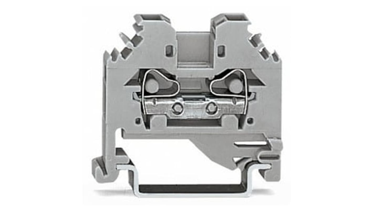 WAGO 281 Series Grey Terminal Block, 4mm², 2-Level, Cage Clamp Termination