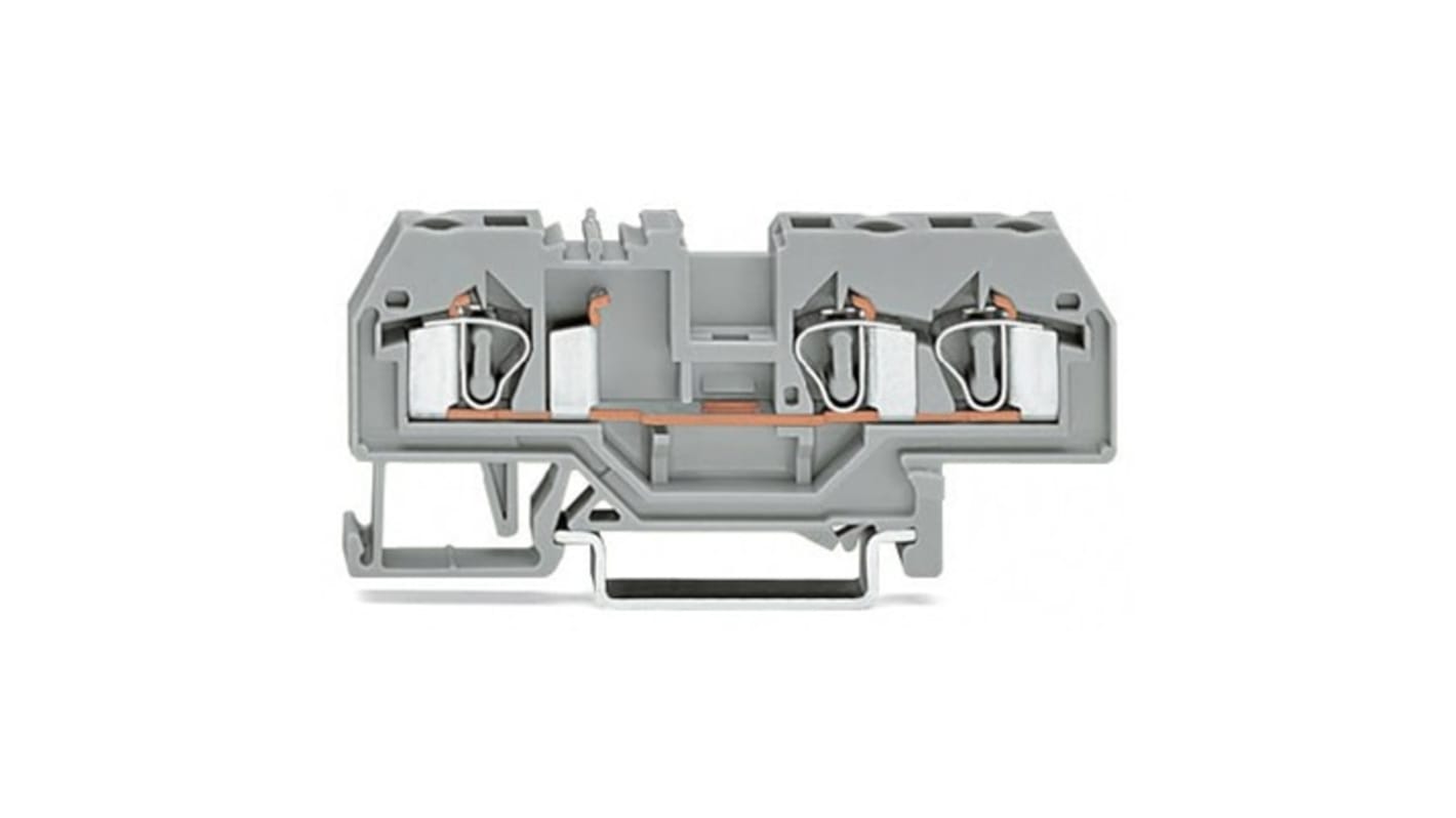 WAGO 281-681-1 281 Series Grey, 4mm², 3-Level, Cage Clamp Termination