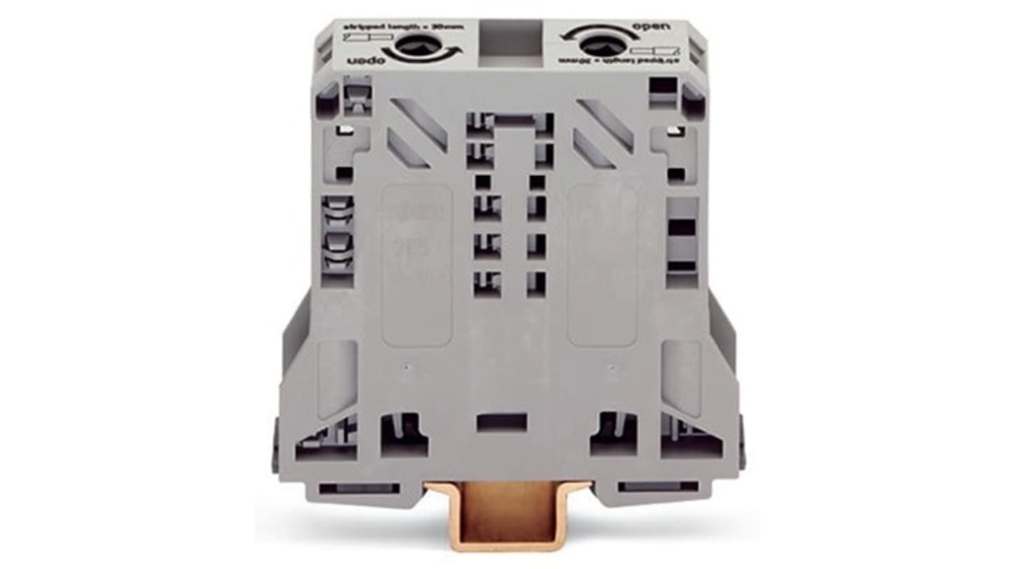WAGO 285-150-1 285 Series Grey, 50mm², 2-Level, Cage Clamp Termination