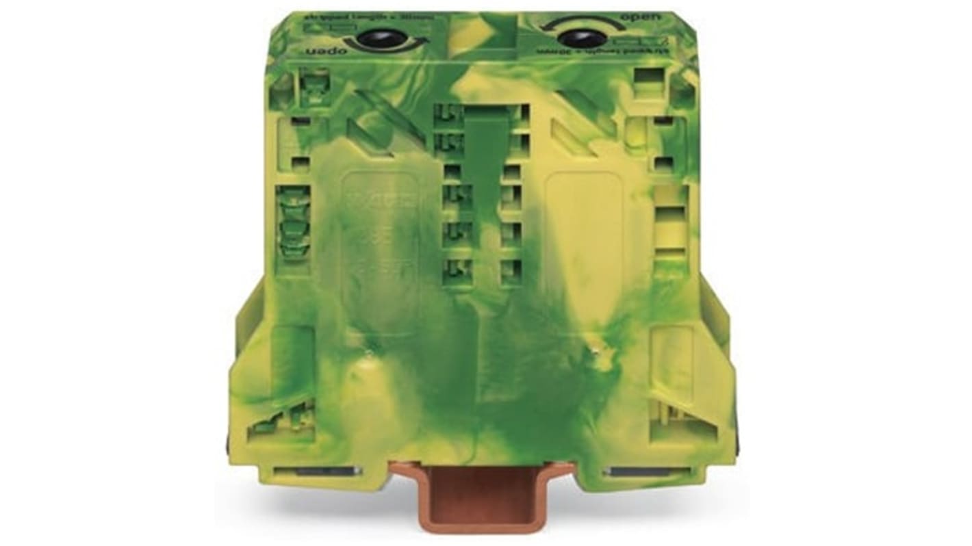 WAGO 285-157-1 281 Series Green/Yellow, 50mm², 2-Level, Cage Clamp Termination
