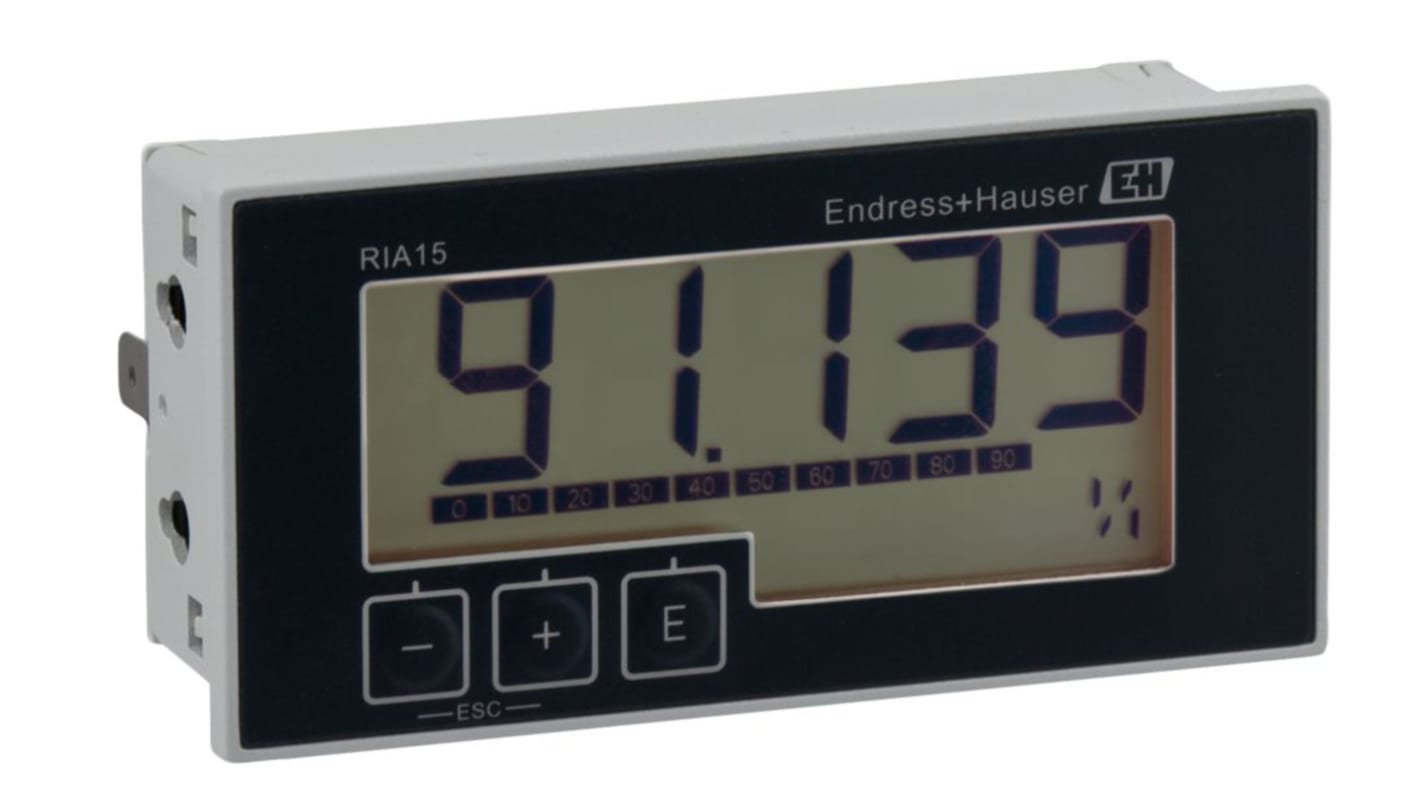 Indicador de proceso Endress+Hauser RIA15, con display LCD, para Corriente, 4 → 20 mA, dim. 92mm x 45mm