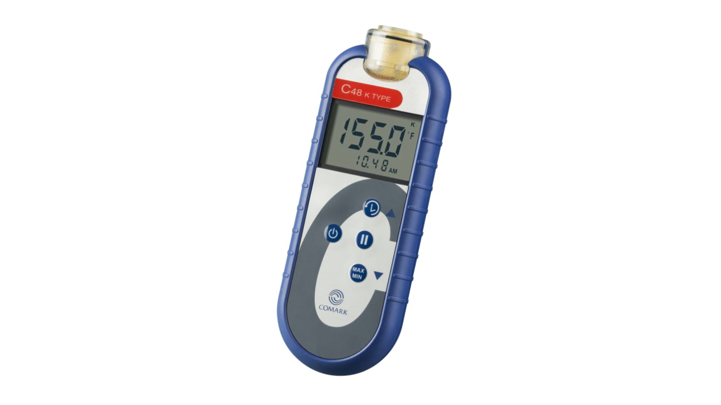 Comark C48C Thermocouple Digital Thermometer for Food Industry, Industrial Use, K Probe, +1372°C Max, ±0.2 °C Accuracy