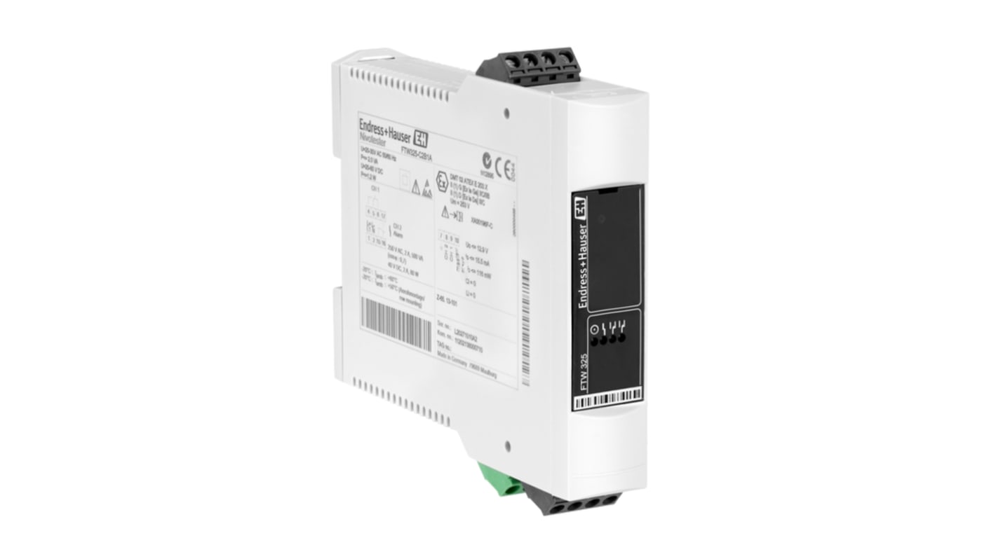 Endress+Hauser Nivotester FTW325 Series Capacitance Level Sensors, Relay Output, DIN Rail, Polycarbonate Body,