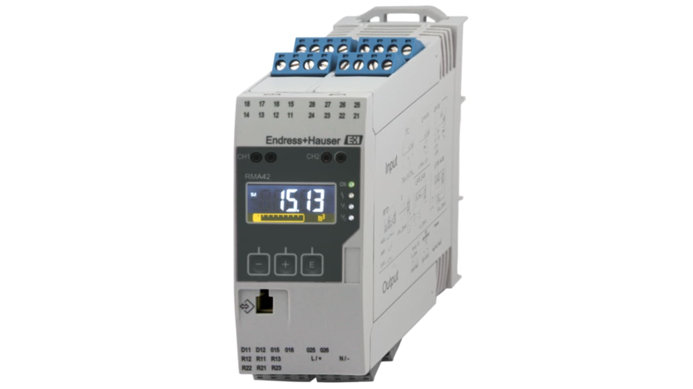 Medidor de proceso Endress+Hauser RMA42, con display LCD, para Corriente, Voltaje