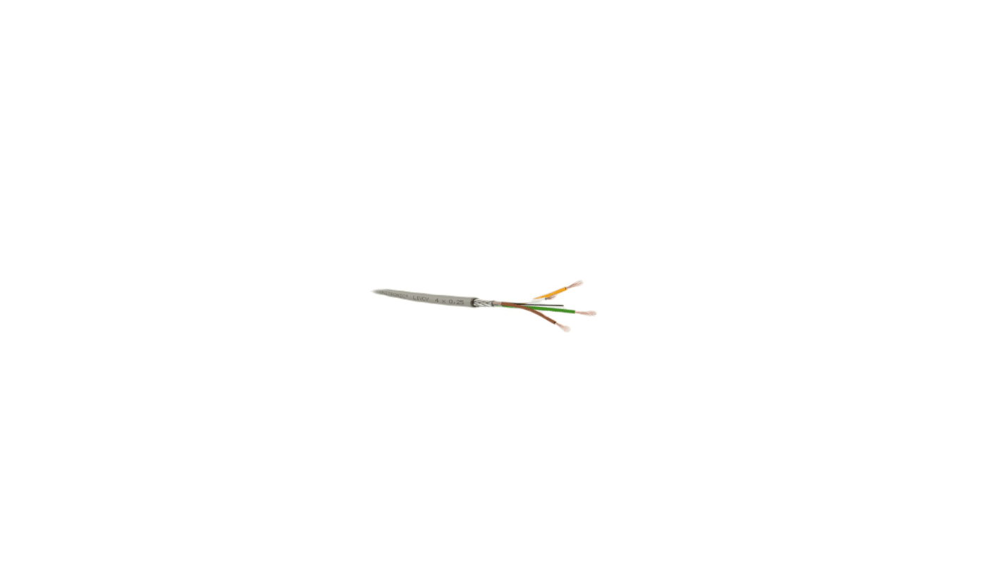 Lapp 2芯屏蔽线 1 mm²多芯线 数据电缆, 18灰色护套