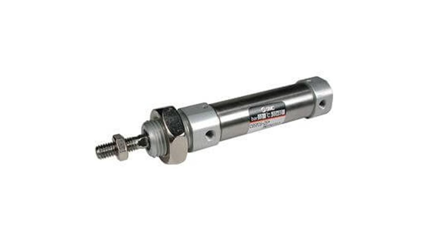 SMC Pneumatic Piston Rod Cylinder - C85N12-50, 12mm Bore, 50mm Stroke, C85 Series, Double Acting