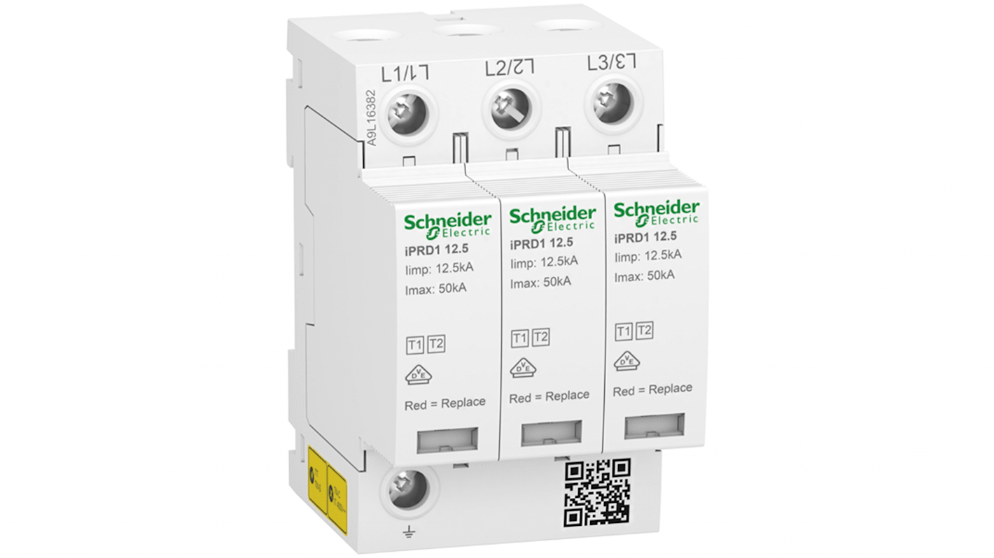 Schneider Electric Surge Arrester, 50kA, 350V ac, Clip-On Mount