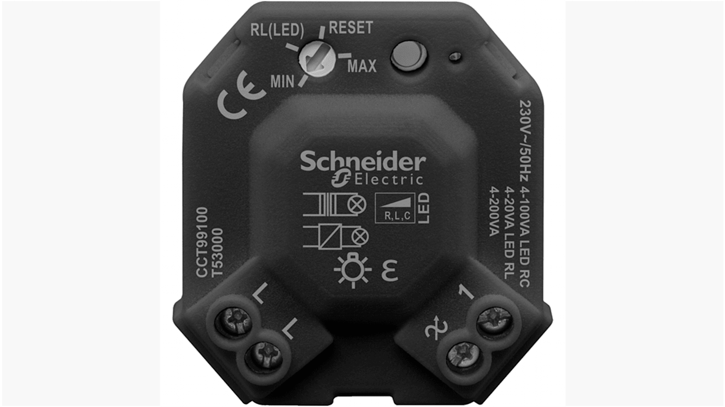 Interruttore luce Schneider Electric serie CCT, Nero, IP20