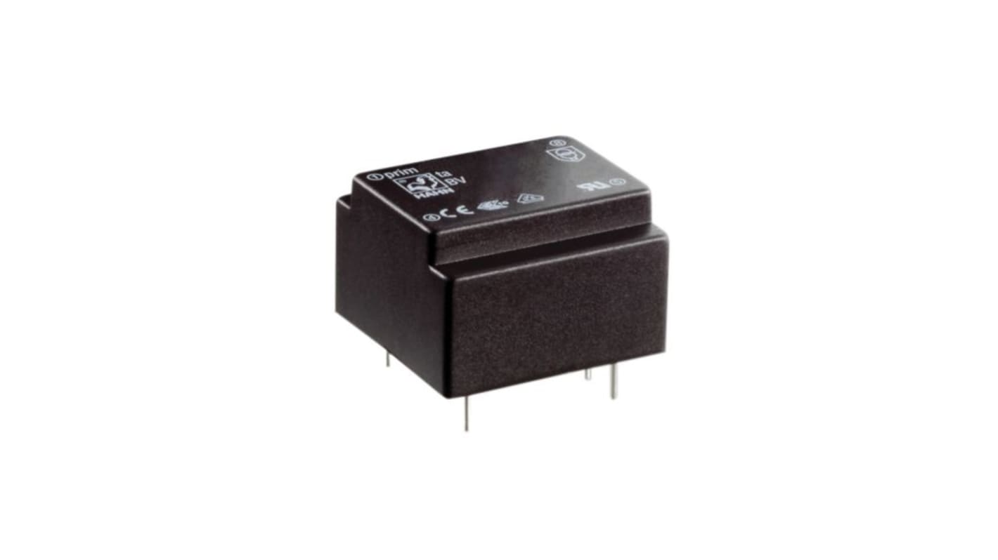 Hahn 2x 12V ac PCB Mount PCB Transformer, 0.35VA