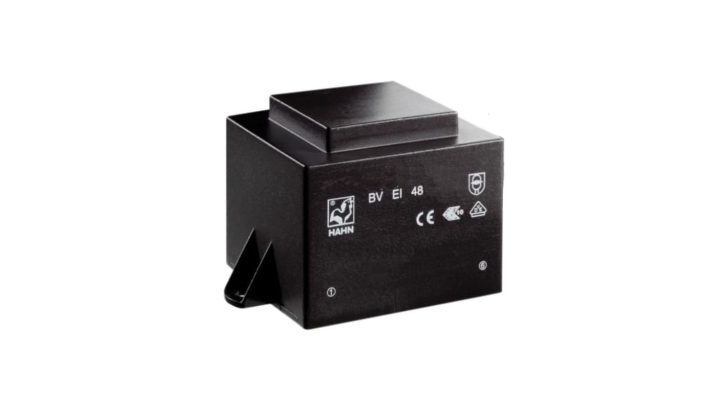 Hahn 12V 1 Output PCB Mount PCB Transformer, 10VA, DIN EN 60335-1, DIN EN 61558-2-6, UL 5085-1, UL 5085-2