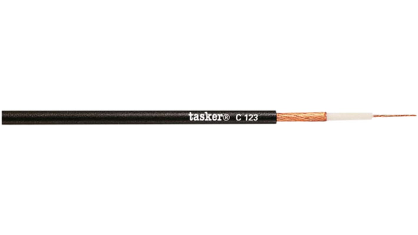 Tasker 1 Core Microphone Cable, 1x0.25 mm² CSA Screened, 4.5mm od, 100m, Black