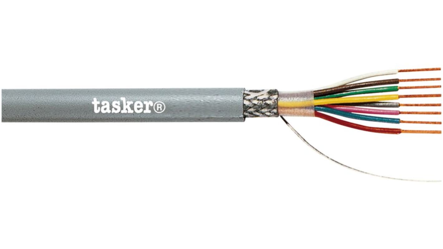 Tasker Multicore Industrial Cable, 0.25 mm², Screened, 100m, Computer Cable