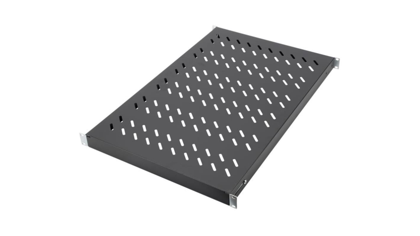 Estantería 1U Digitus, ventilado Negro, 44mm (extraíble: 700 → 900mm) x 482mm, carga máx. 50kg