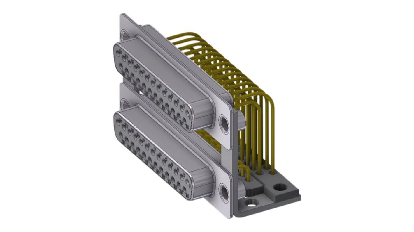 Deltron Connectors DPB25SN70 50 Way D-sub Connector Socket, 2.84mm Pitch, with Screw Locks