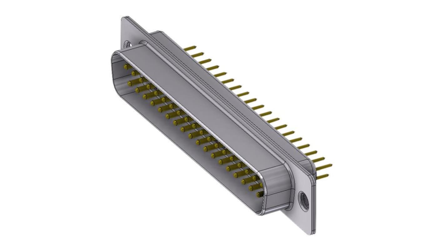 Deltron Connectors DT 37 Way D-sub Connector Plug, 2.77mm Pitch, with Screw Locks